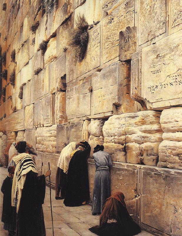 Gustav Bauernfeind The Wailing Wall, Jerusalem oil painting image